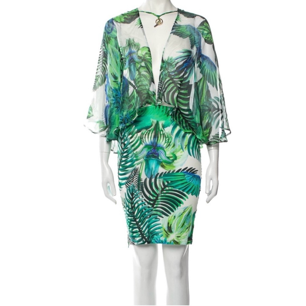 ROBERTO CAVALLI Printed Sheer
Cover-up - Size Small - NEW